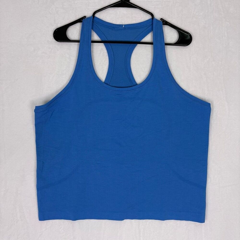 Lululemon Blue Swiftly Tech Racerback Race Length Cropped Tank Top Women's 16
